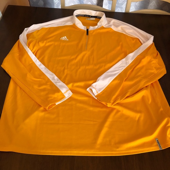 adidas Other - Adidas 4XLT yellow/white half zip top NWOT classic